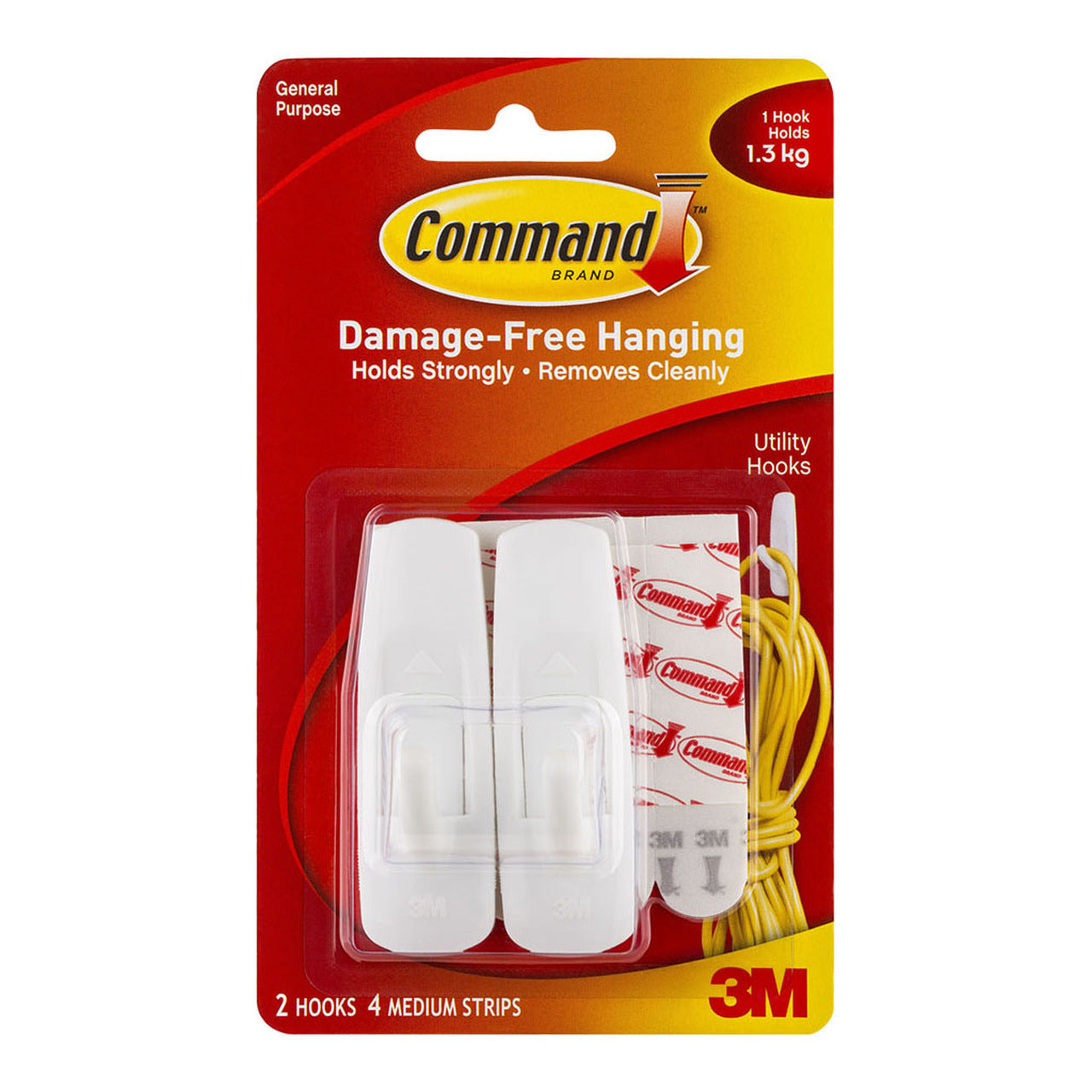 Command Hook Medium White Pack of 2 (6901743321240)