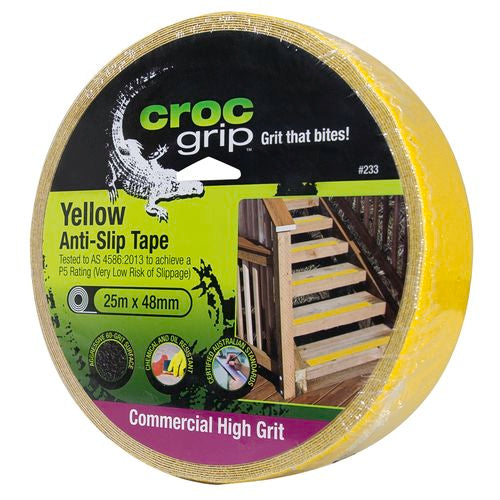 Safety Croc Grip 48mm x 25m Yellow Anti-Slip Tape