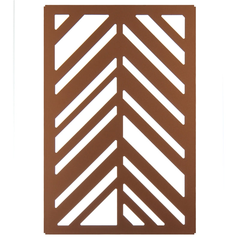 Deco Panel Herringbone Rust Effect Steel 600x600 (6847242961048)