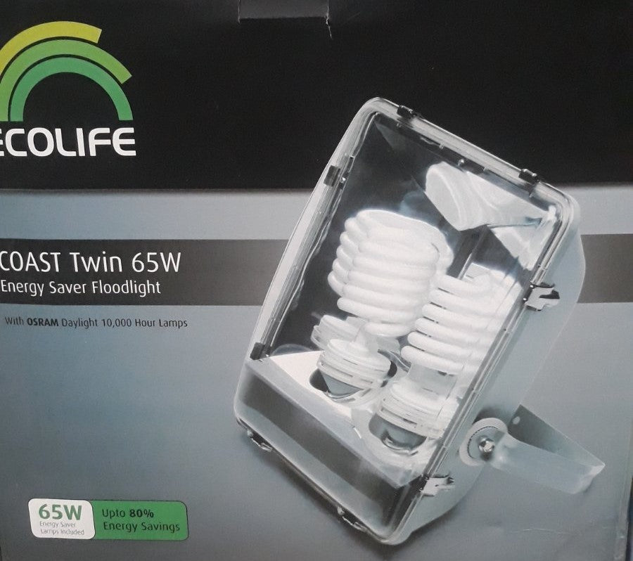 Lighting - Ecolife 65w Twin Energy Saver Floodlights
