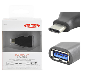 Tech Ednet USB 3.1 Type-C (M) to USB Type A (F) Adapter