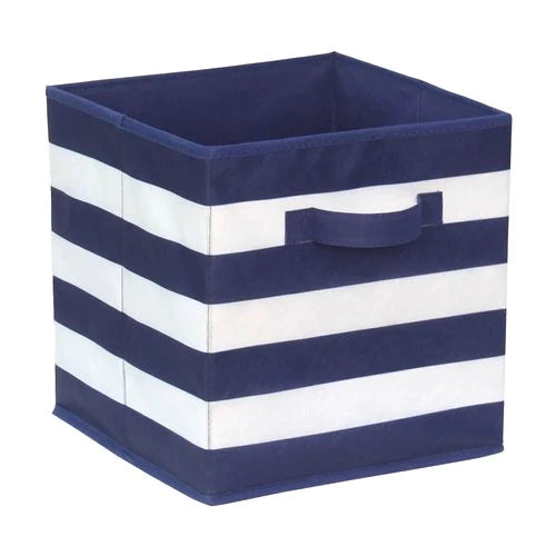 Storage - Flexi Storage 270 x 280 x 270mmm Blue Stripe Nautical Days Compact Cube Fabric Insert