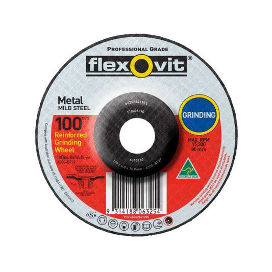 Tool Accessories Flexovit Metal Grinding Wheel 100mm