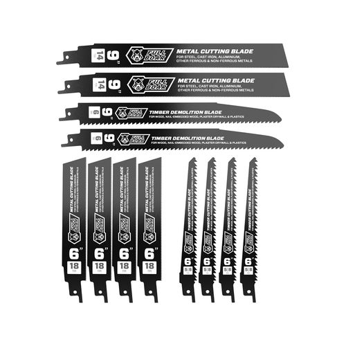 Tool Accessories - Full Boar 12 Piece Reciprocating Saw Blade Set