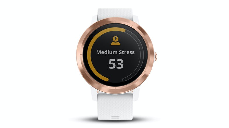 Garmin Vivoactive 3 Smartwatch - White Silicone-Rose Gold (6164931248280)