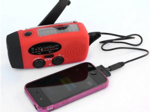 Hand Crank Solar Powered AM/FM Radio with LED Flashlight (6117445566616)