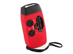 Hand Crank Solar Powered AM/FM Radio with LED Flashlight (6117445566616)