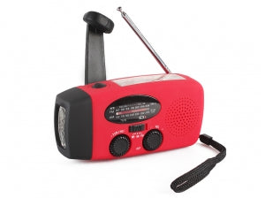 Hand Crank Solar Powered AM/FM Radio with LED Flashlight (6117445566616)