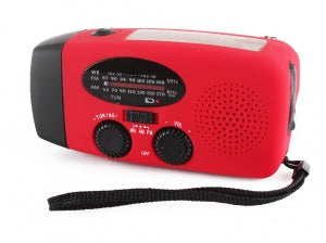 Hand Crank Solar Powered AM/FM Radio with LED Flashlight (6117445566616)