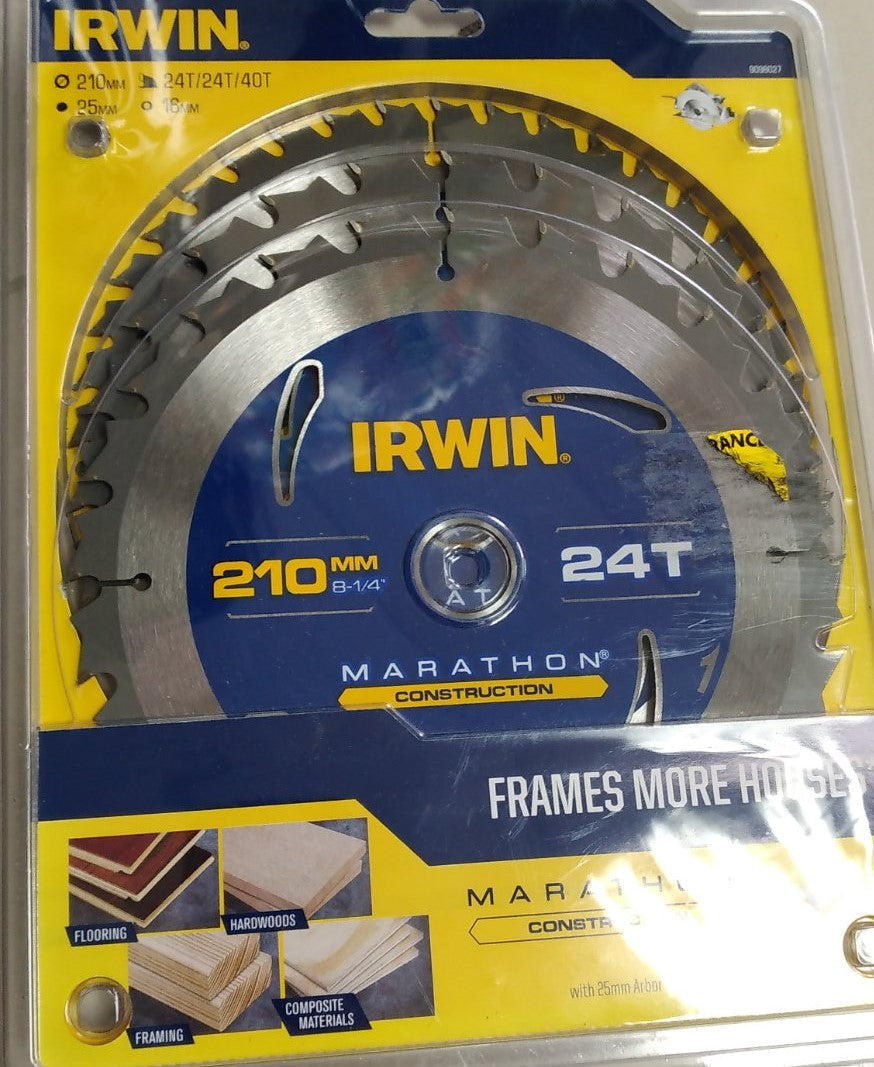 Tool Accessories - Irwin 210mm 24T Saw Blades 3-Pack