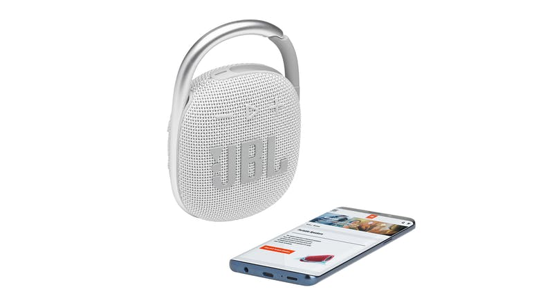 Tech - JBL Clip 4 Ultra-portable Bluetooth Speaker - White