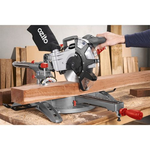 Ozito 254mm (10") 2100W Double Bevel Sliding Compound Mitre Saw (6980022010008)