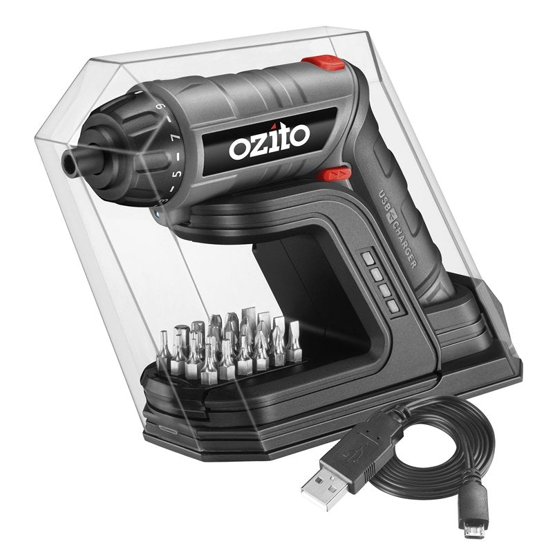 Ozito 3.6V Screwdriver Torch With Charging Base (4550028984377)