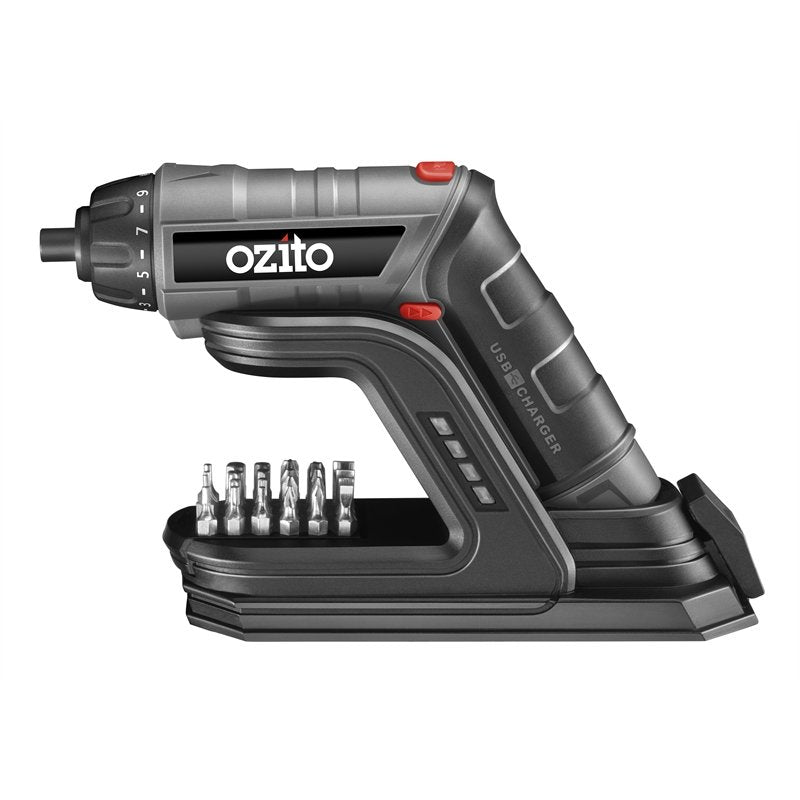 Ozito 3.6V Screwdriver Torch With Charging Base (4550028984377)