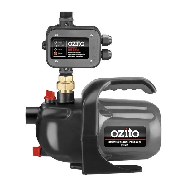 Ozito 800W Constant Pressure Pump - 3,600L/H Flow (Electronic flow switch & Self priming function) (4536395956281)