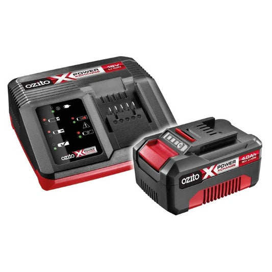 Ozito PXC 18V 4.0Ah Li-Ion Battery And Fast Charger Pack (6238502944920)