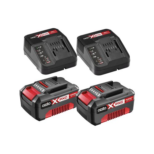 Power Tools DIY Ozito PXC 18V Twin Starter Battery and Charger Pack