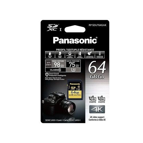 Panasonic 64GB Gold Series SD Card for 4K (6281429319832)