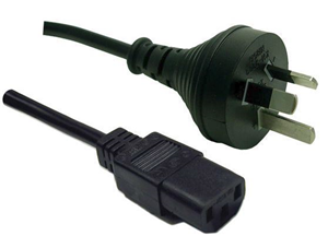 Power Cord 10A/250V IEC (F) to 3 Pin Power (M) 1m