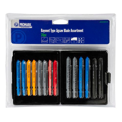 Tool Accessories - Jigsaw Blade Set Bayonet Fitting 14pc