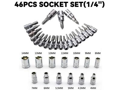 Hand Tools Ratchet Wrench Socket set - 46PCS