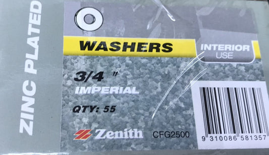 Fastenings - Round Washer 3/4" (19mm) - Box / 55 ZINC PLATED