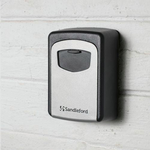 Security - Key Safe Wall mount - 4-Digital Resettable Combination - Weather Resistant - Silver