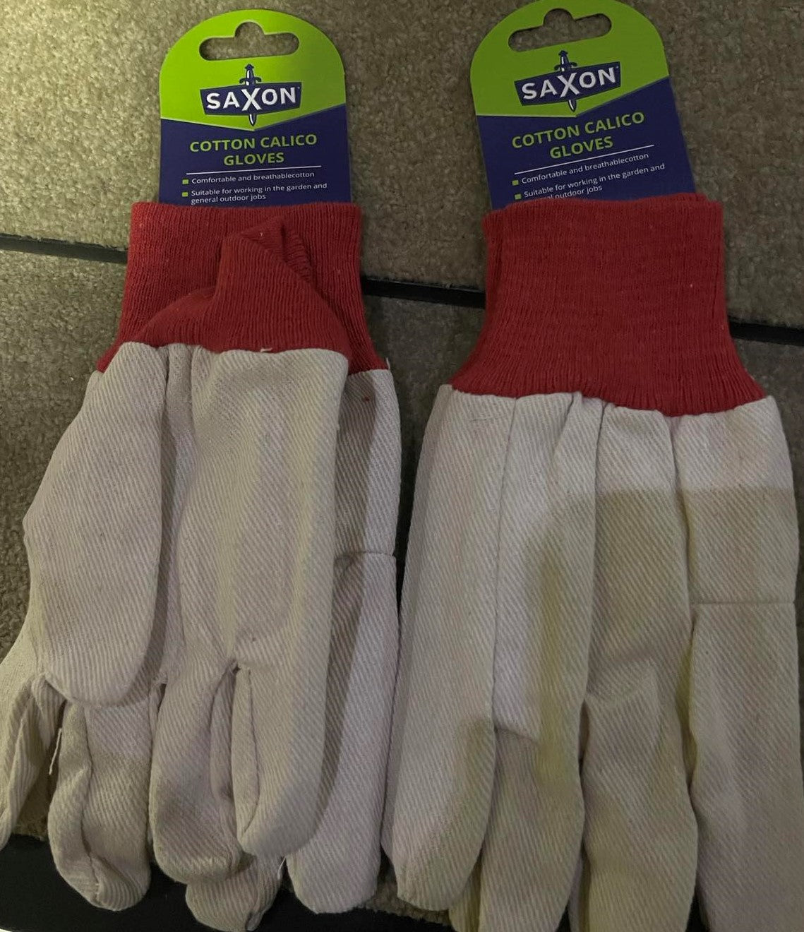 Garden - Saxon Cotton Calico Gardening Gloves