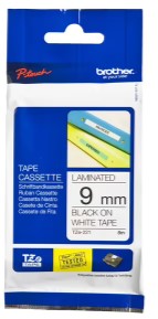 Printer Brother TZe-221 9mm x 8m Black on White Tape