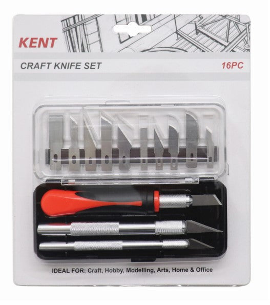 Hand Tools - 16 Piece Precision Craft Knife Kit