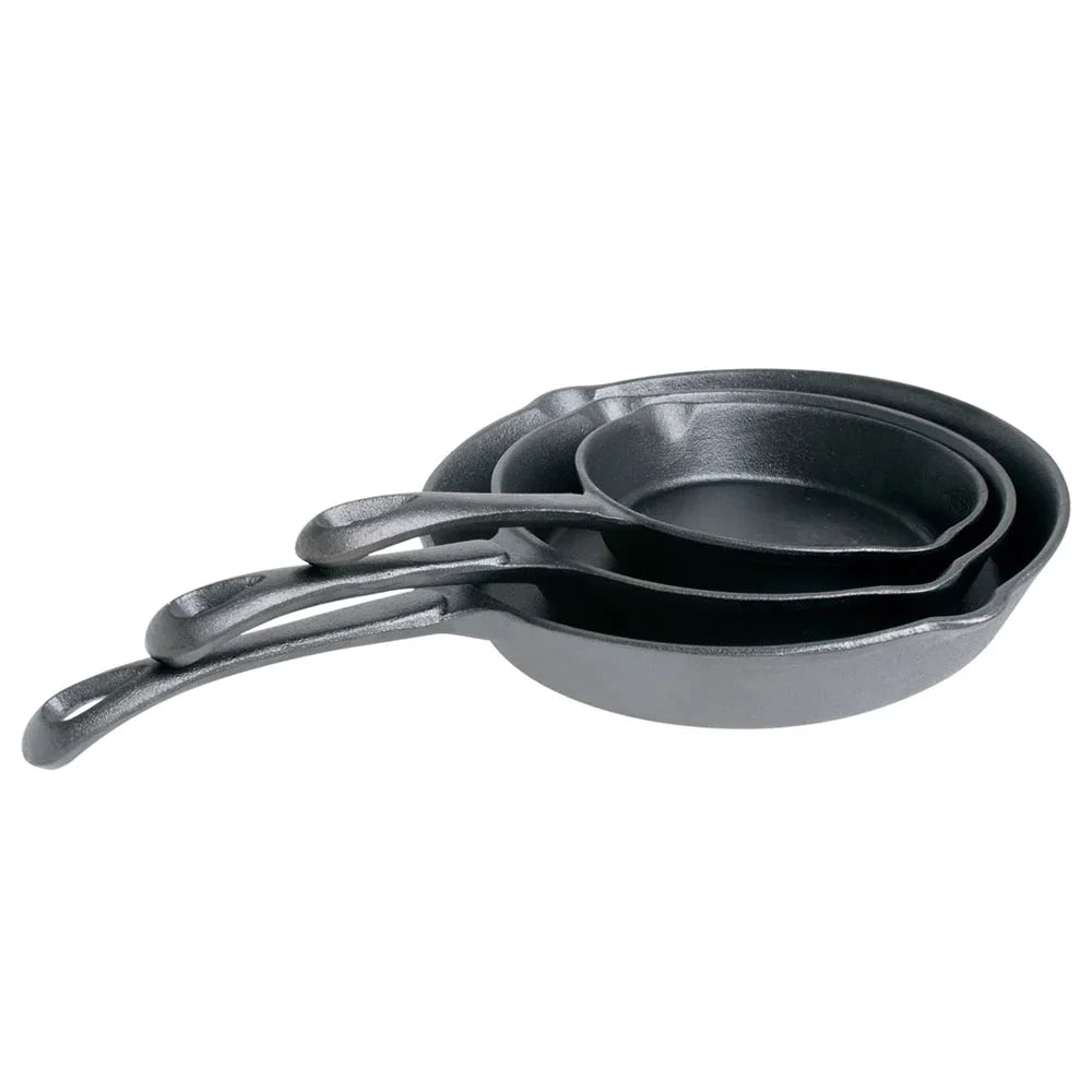 Kitchen Simon Gault Pre-Seasoned Cast Iron Frypan Set 3 Piece