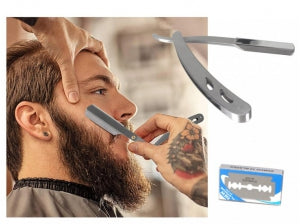 Stainless Steel x Straight Edge Razor Manual Shaver (4649083043897)