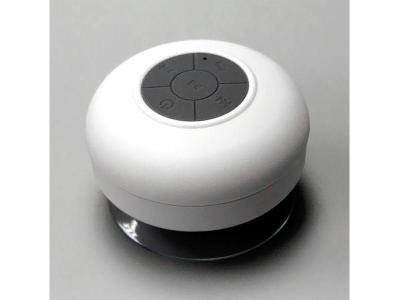 Tech Waterproof Bluetooth Shower Hands-free Portable Speaker - White