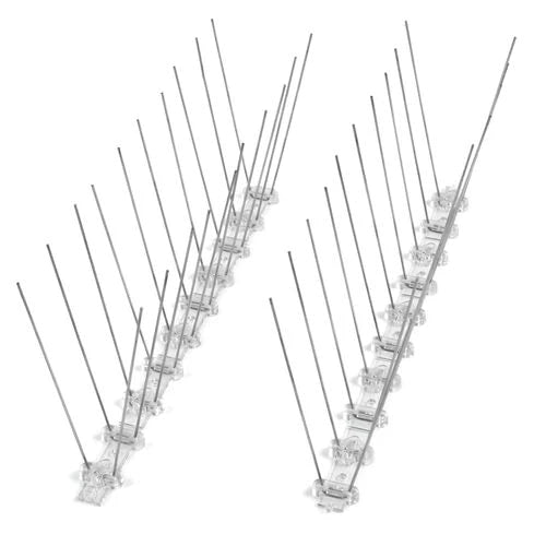 Garden - Whites 250 x 110 x 70mm Stainless Steel Pest Control Bird Spike - 4 Pack (Covers 1.0m)