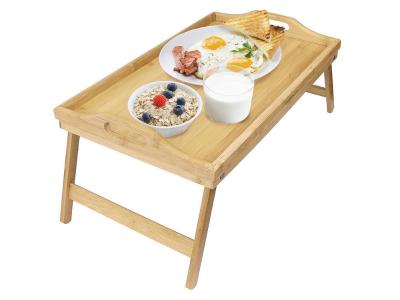 Kitchen Folding Wooden Breakfast Bed Tray Table