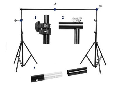 Tech Photo Studio Backdrop Background Stand +Free Bag