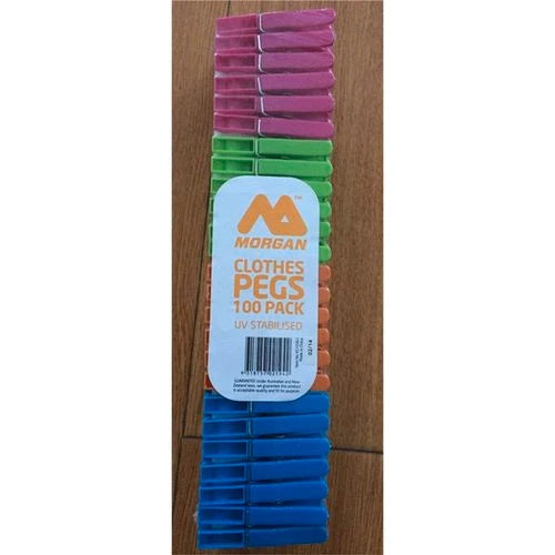 Laundry All Set Plastic Clothes Pegs Assorted 100pk