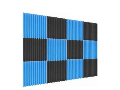 Tech Acoustic Foam Soundproofing Sound Studio Foam Tiles (6x Blue/6x Black)