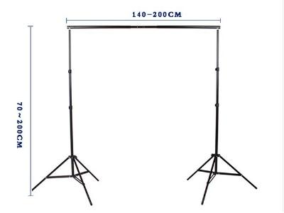 Tech Photo Studio Backdrop Background Stand +Free Bag