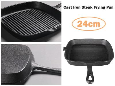 Kitchen Cast Iron Steak Pan - Non-stick Skillet Grill Pan